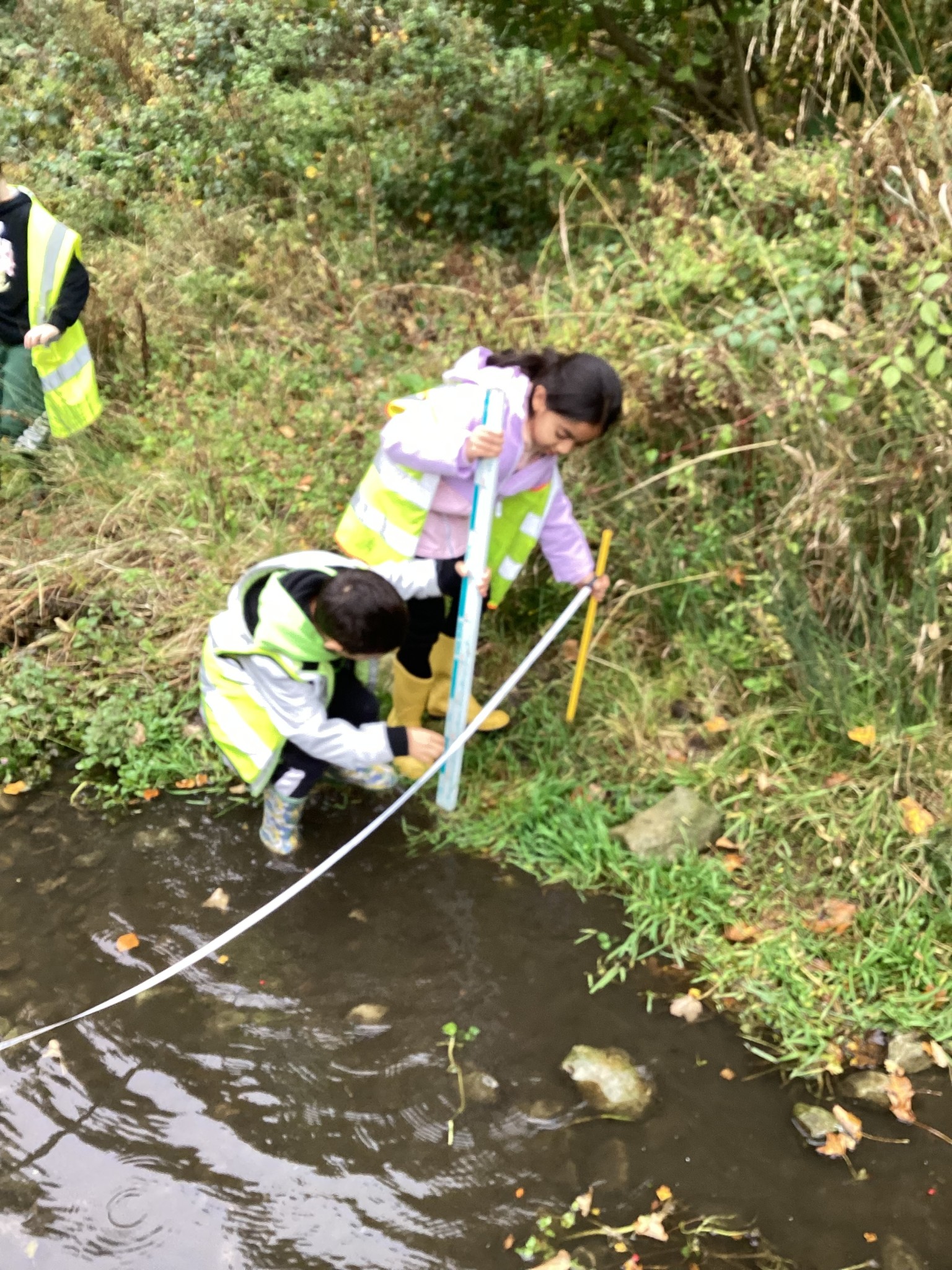 Measuring the depth of the river