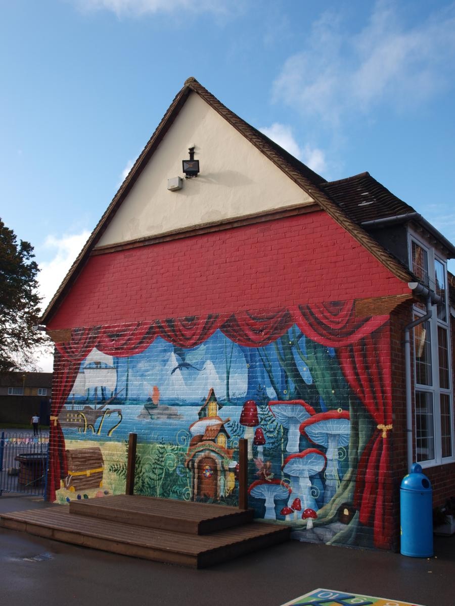 Our theatrical wall and stage