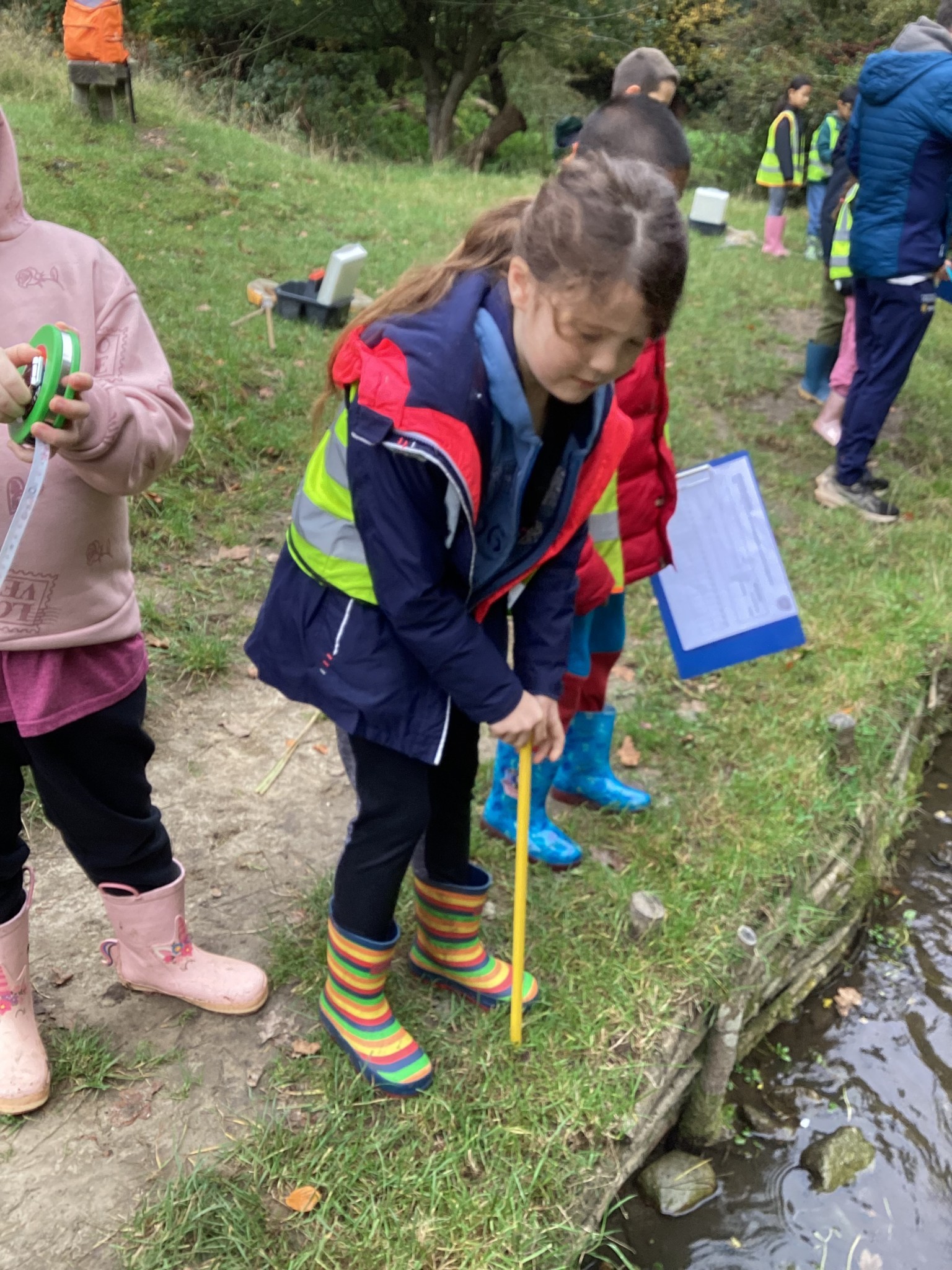 Measuring the depth of the river