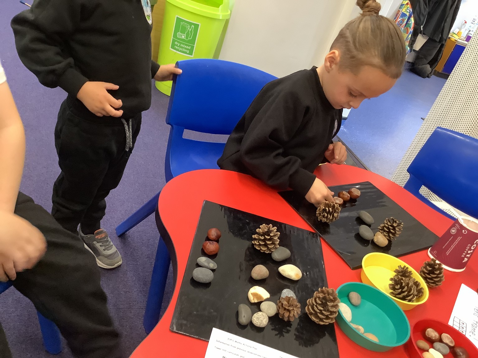 Sorting objects into groups. 