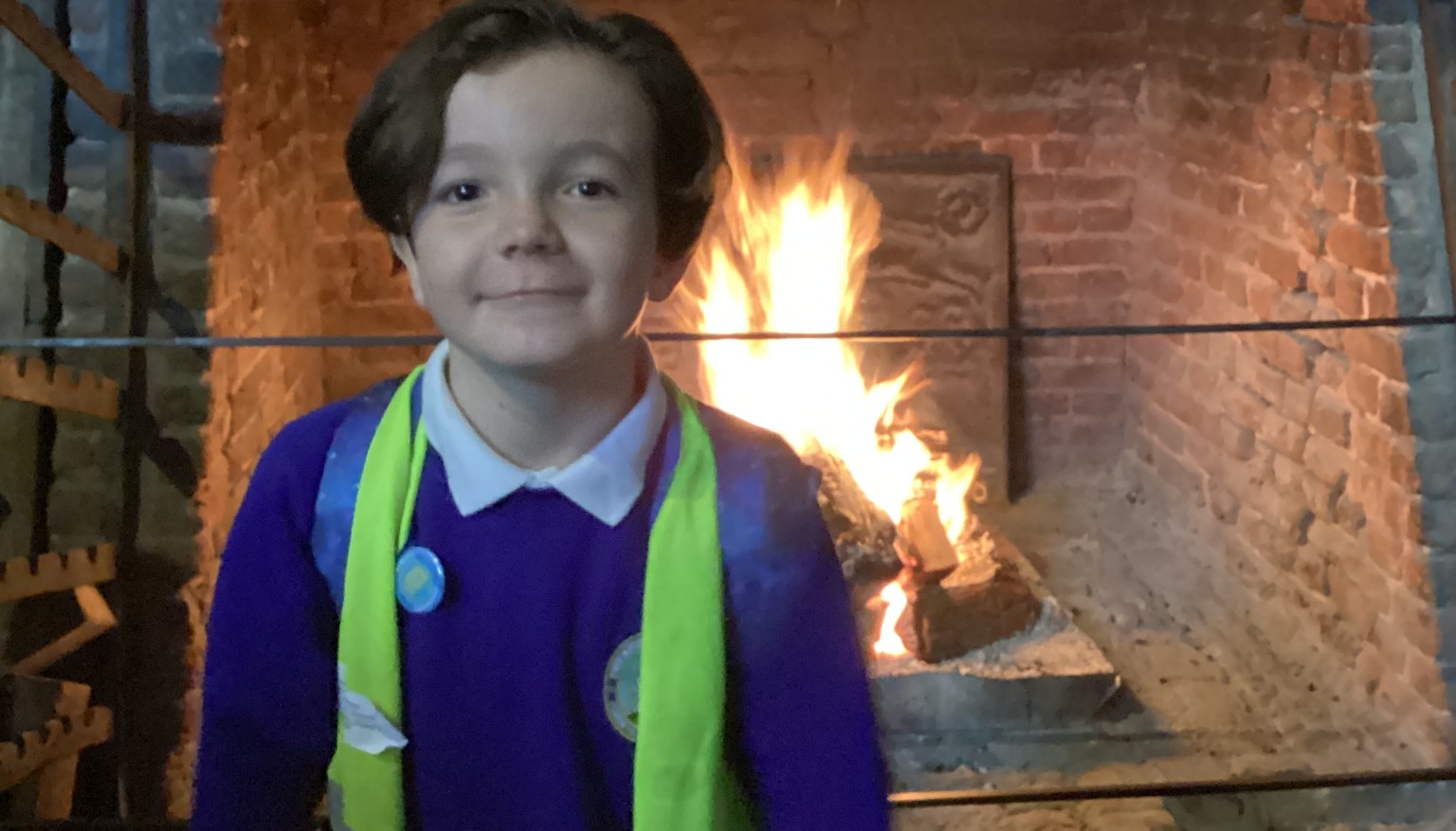 Fireplace in the kitchens 