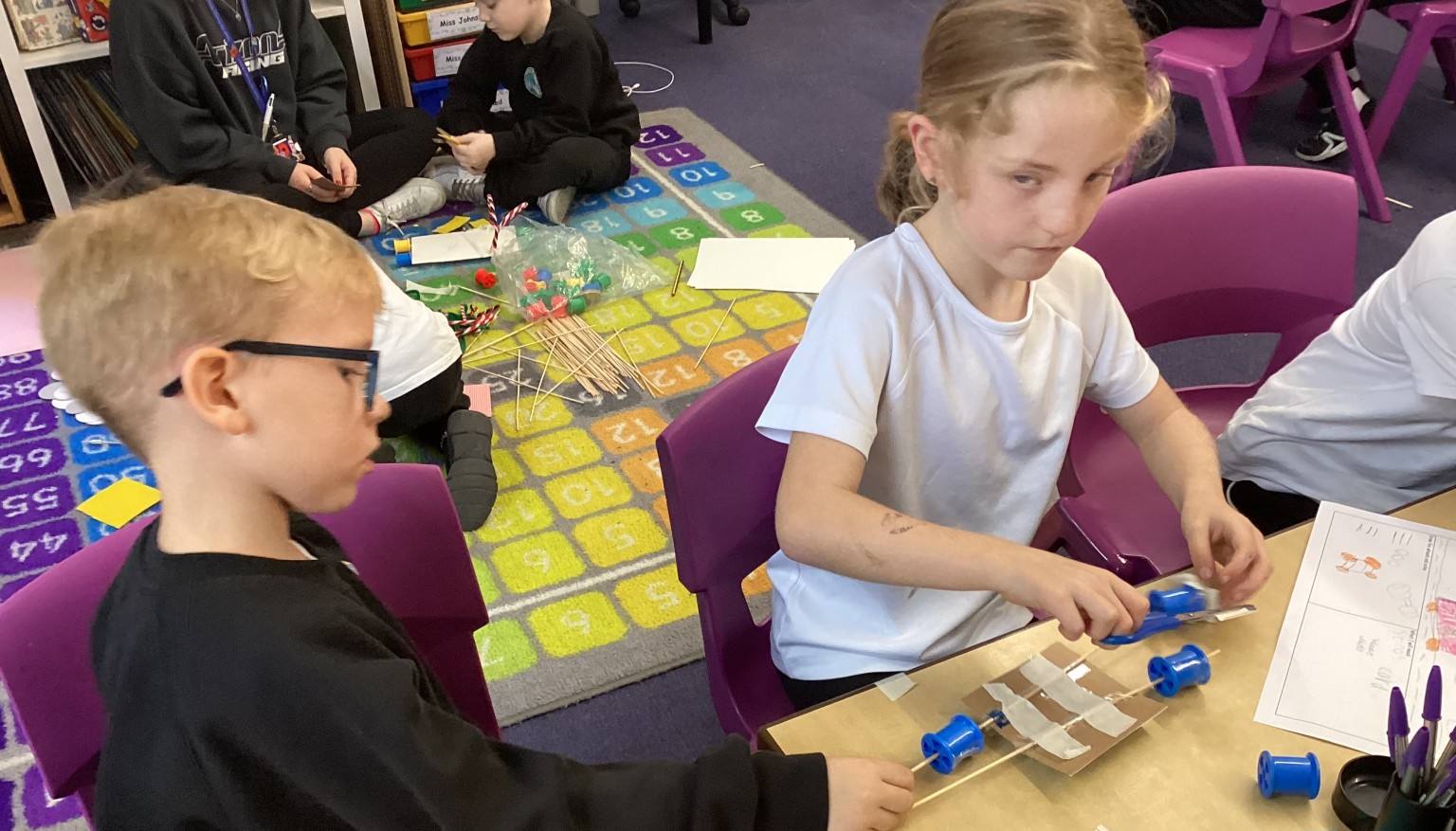 Making their product.