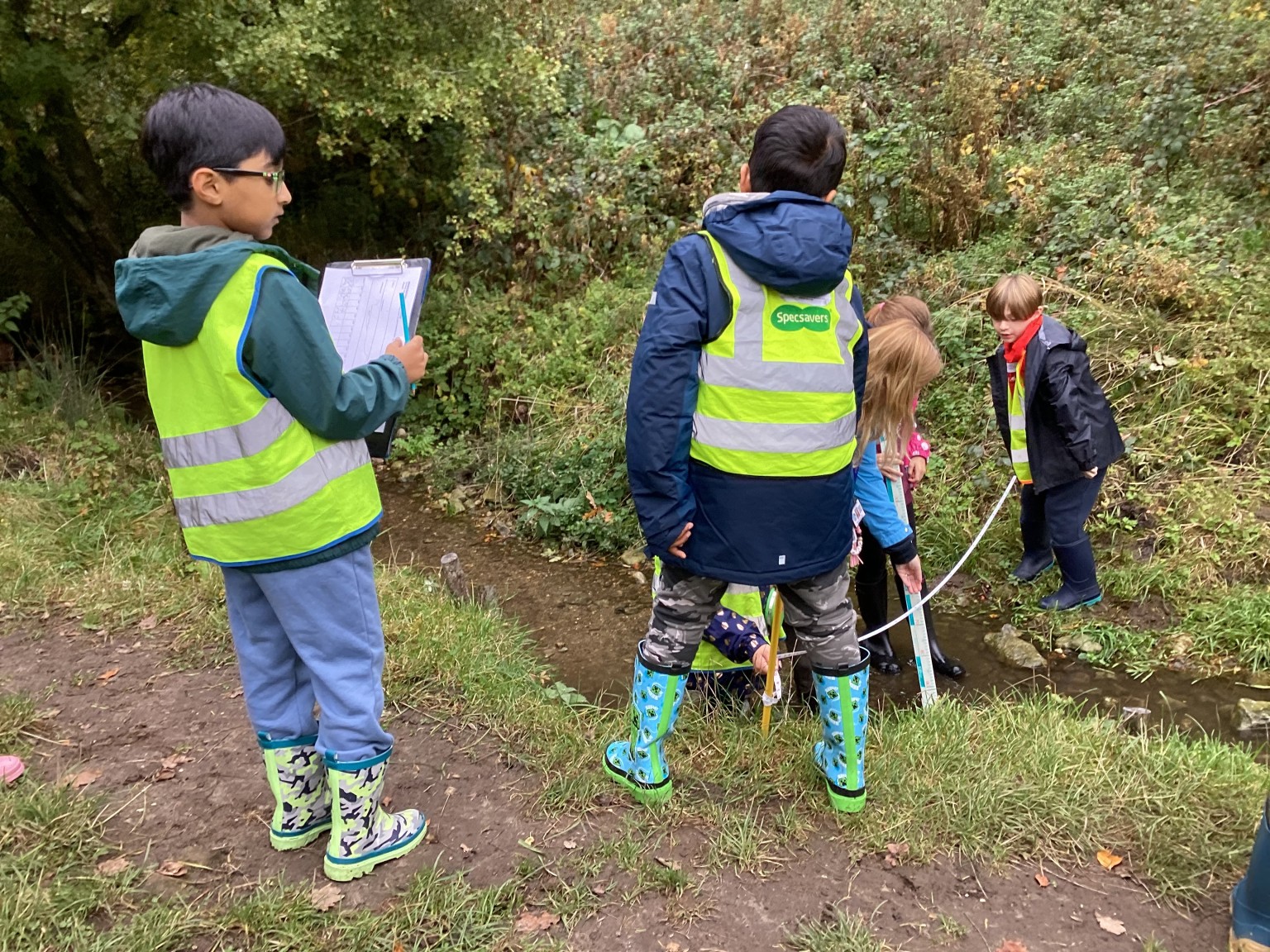 Measuring the depth of the river