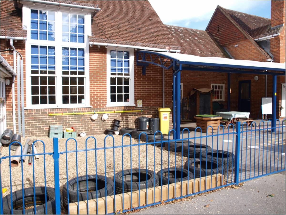 The 'Pen' - one of the Early Years Outdoor Areas