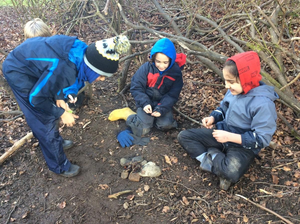 Snacks at Forest School.   