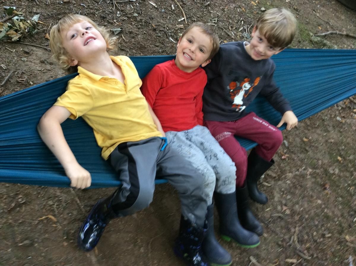 It's fun to relax in the hammock too.