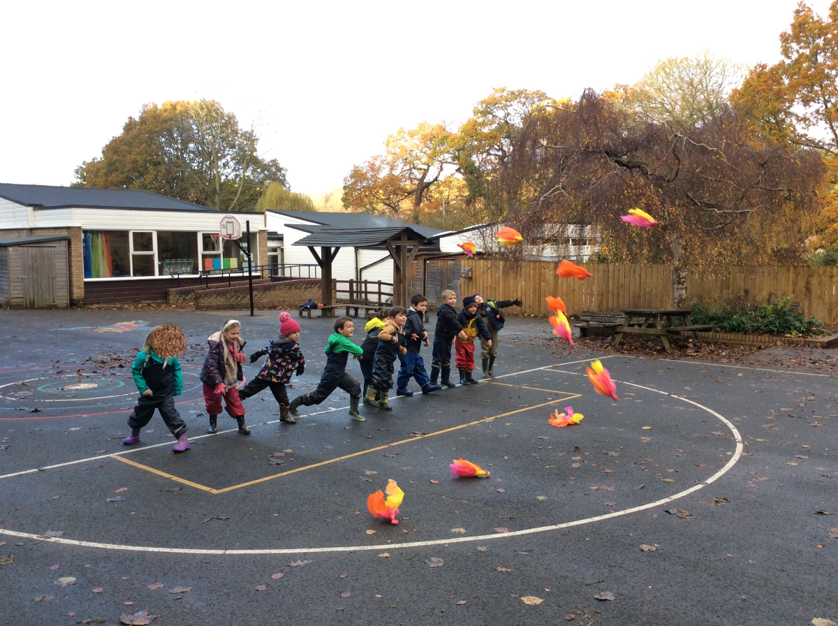 We had a competition to see who could throw their Conker Comet the furthest.