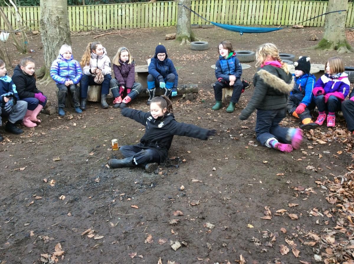 Years 3 and 4 played Sleeping Bear. Can you steal the honey from the bear without waking him?