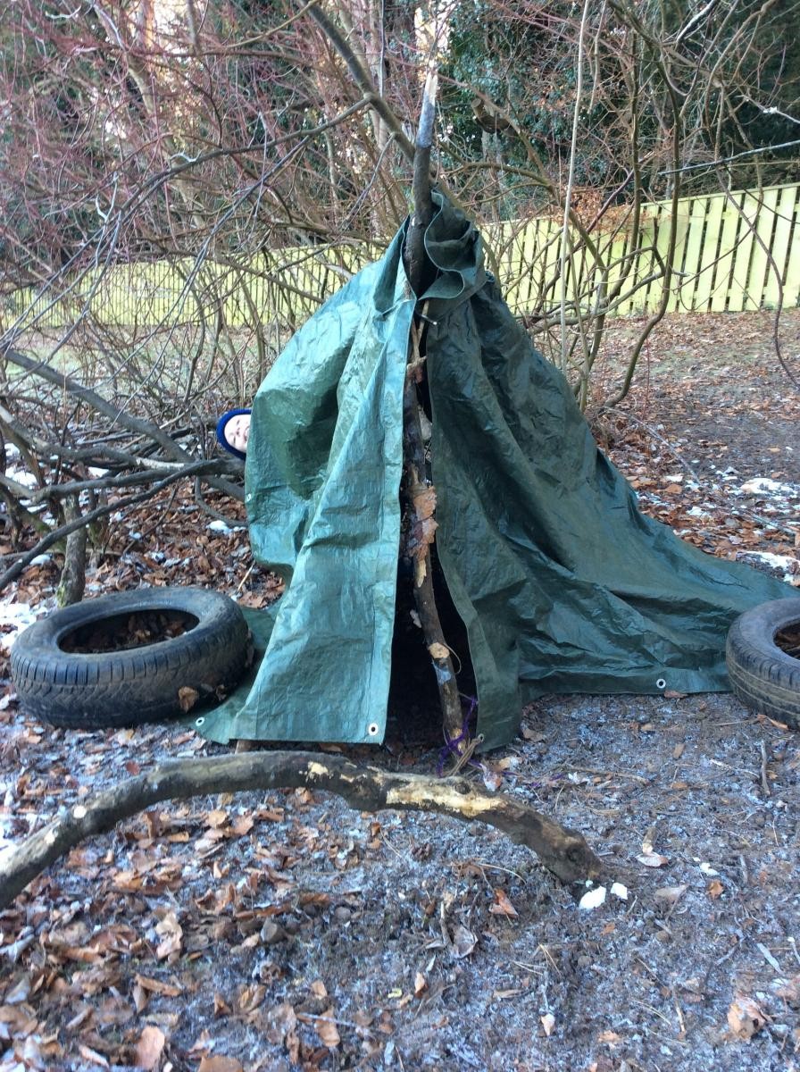 Dens are cosy in the freezing cold weather!