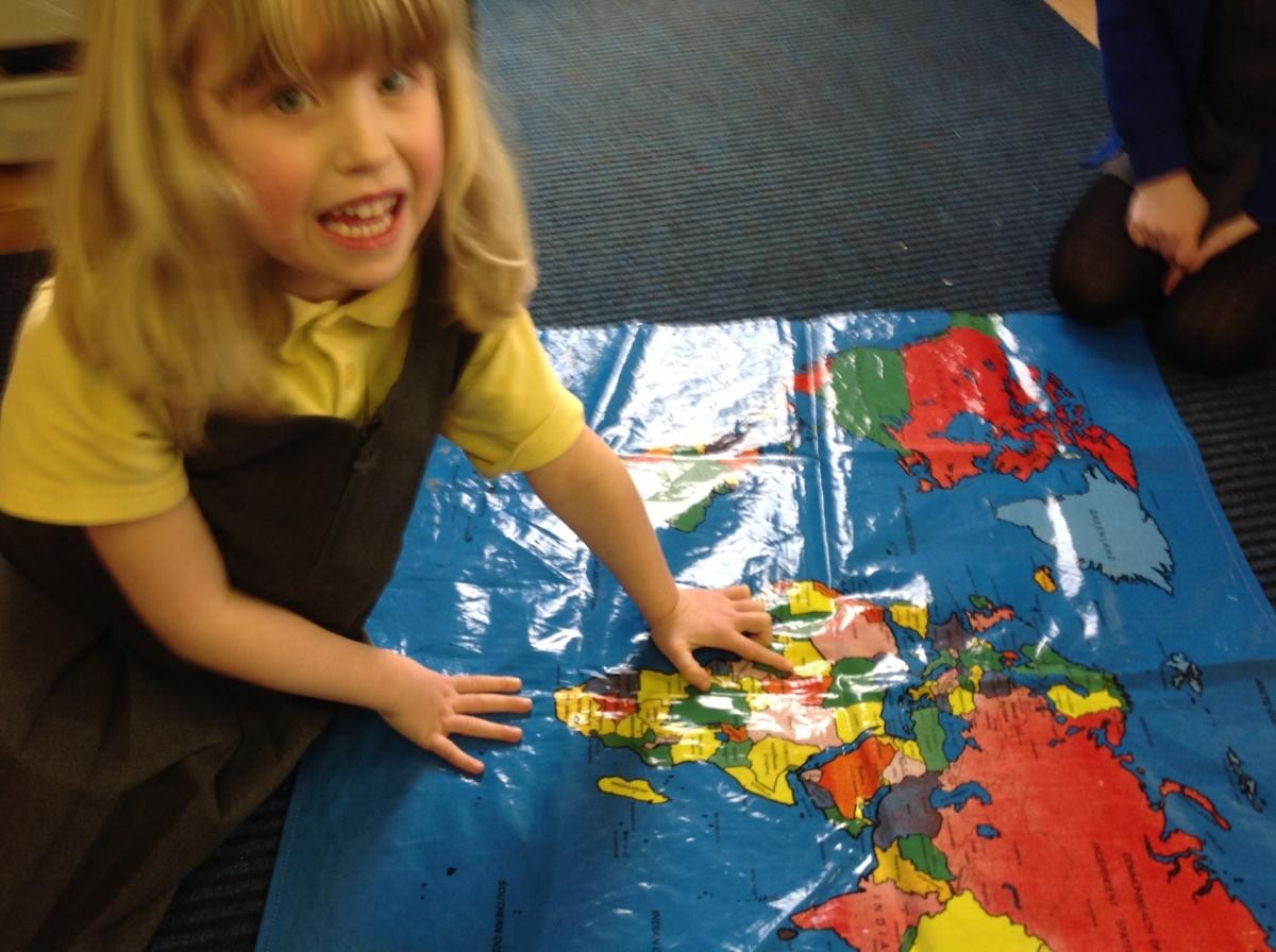After writing a wonderful fact about koalas, we then located Australia on the world map.