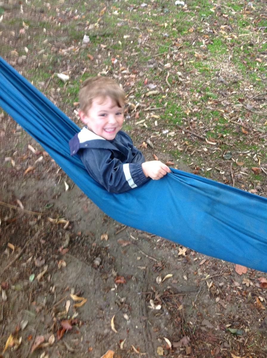 It's fun in the hammock.