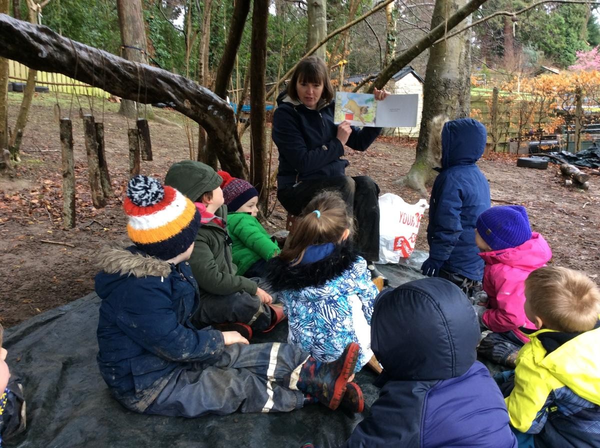 March 2nd. To celebrate World Book Day, Sarah read Hairy Maclary from Donaldson's Dairy to Reception.