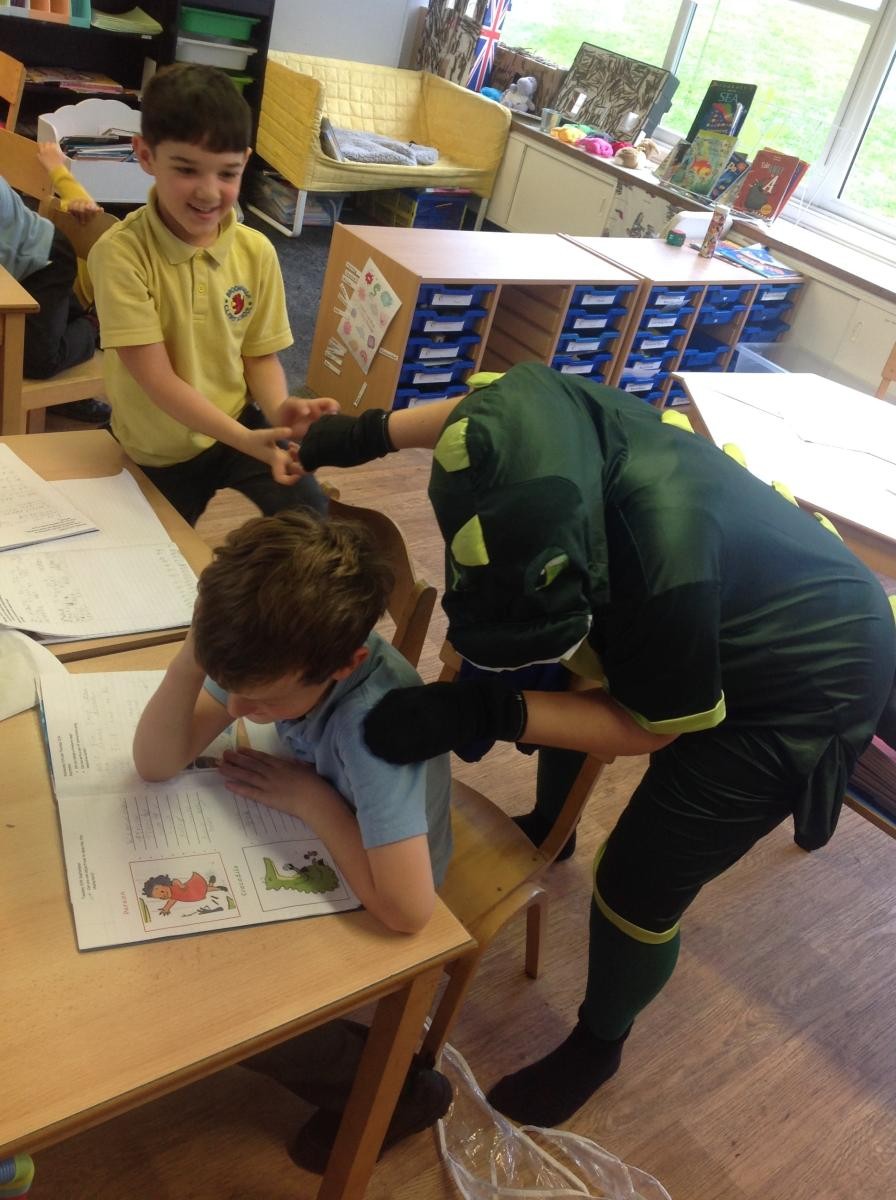 Crocodile came to visit the children in Class 1.