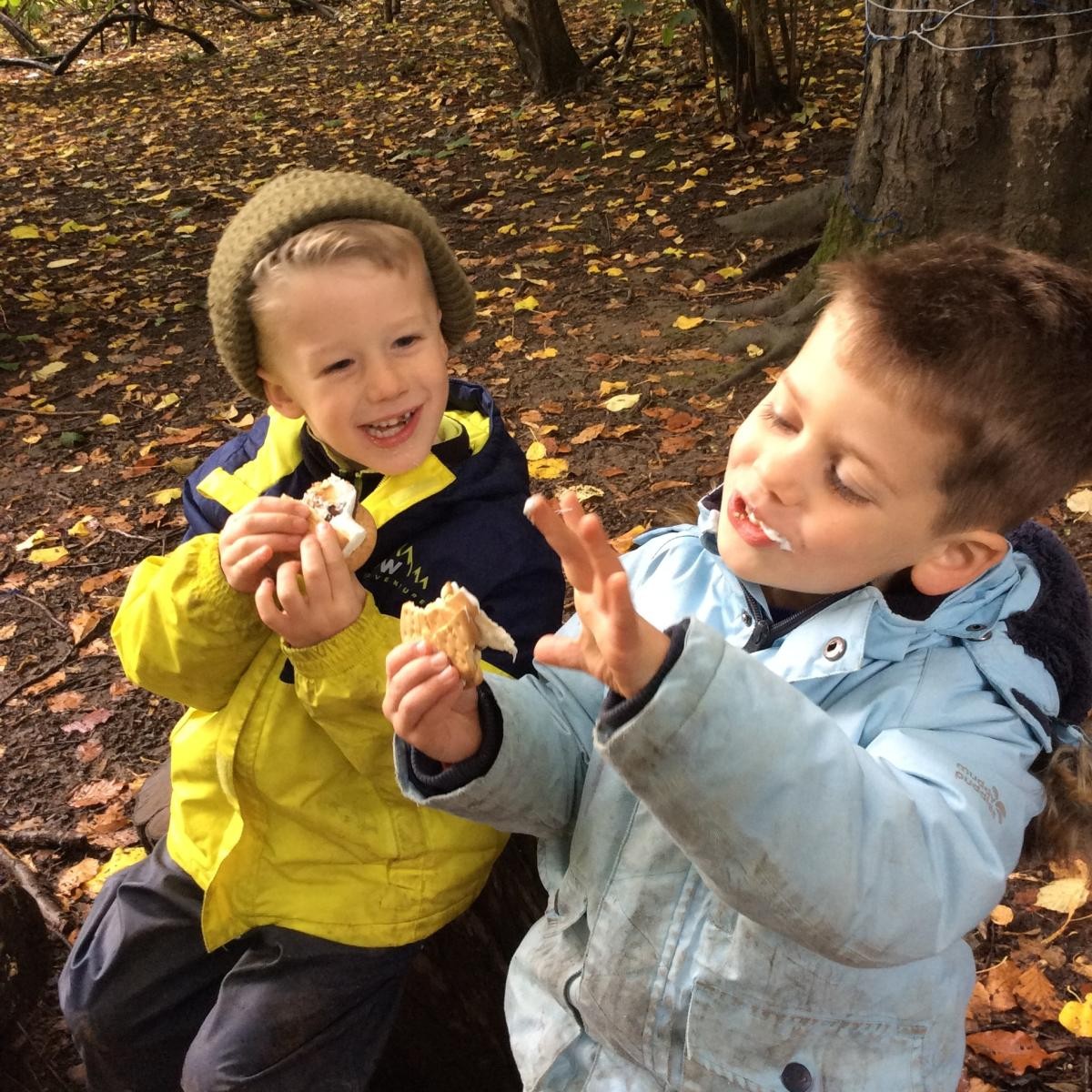 S'mores are sticky!