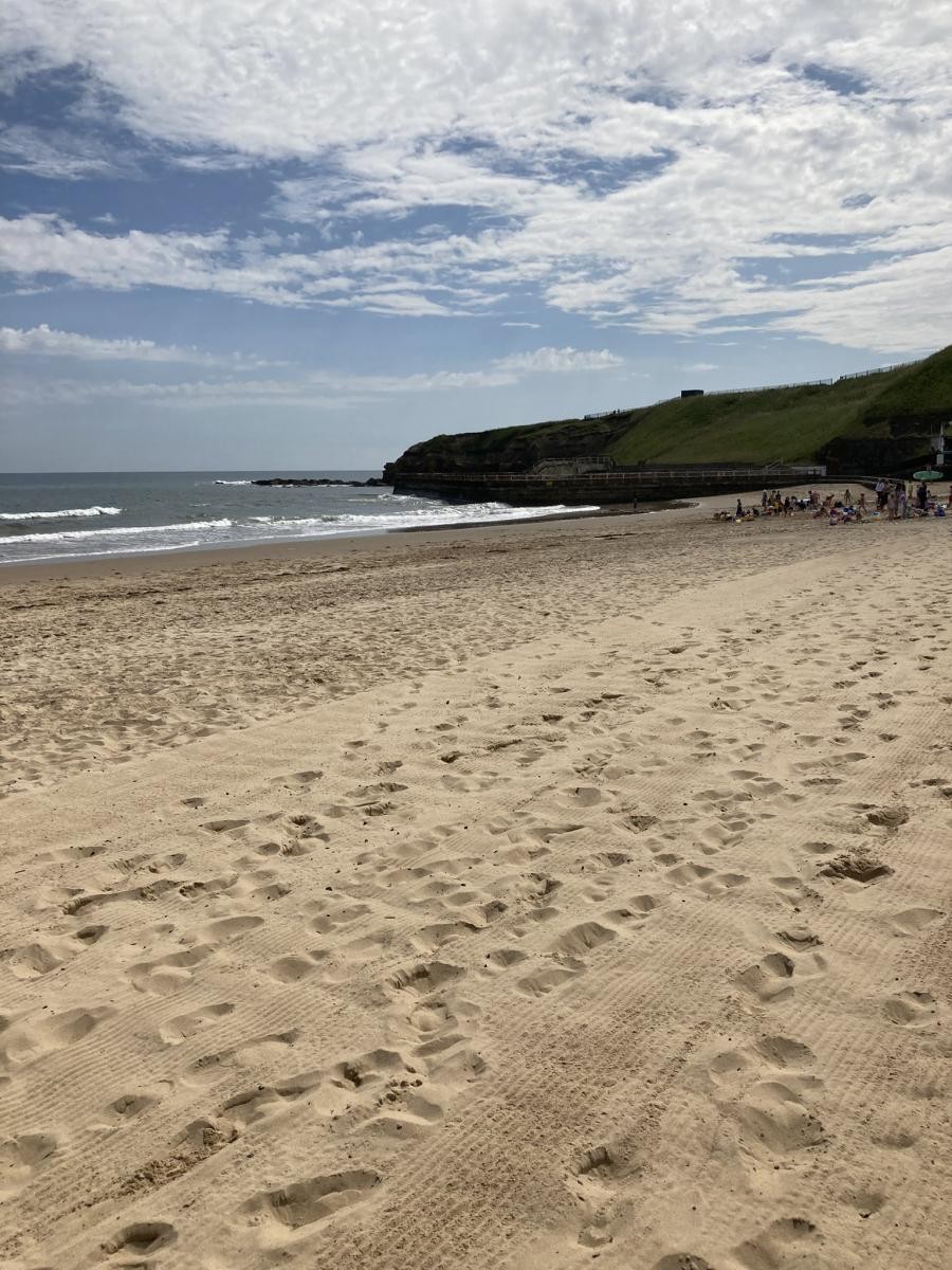 Exploring the coast at Tynemouth.