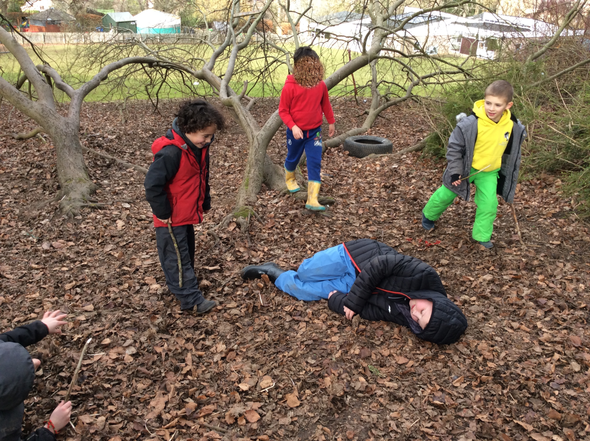 We enjoyed playing games with our friends.