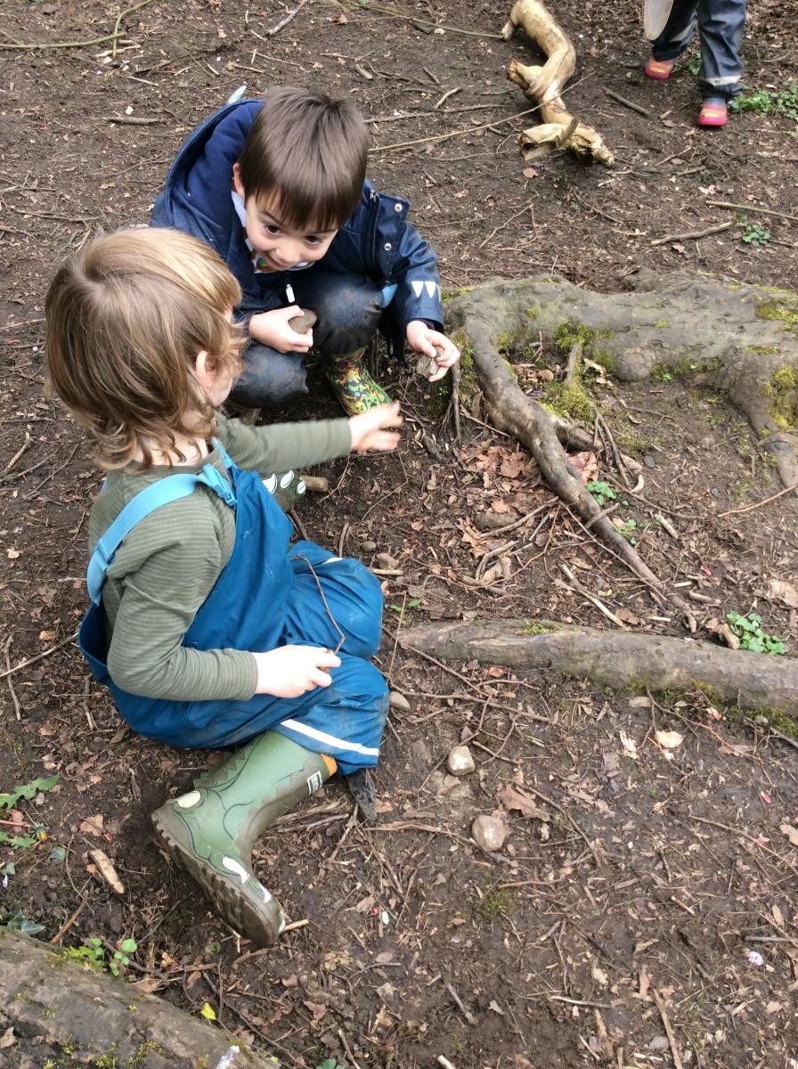 Some of us went hunting and digging for bugs and worms.