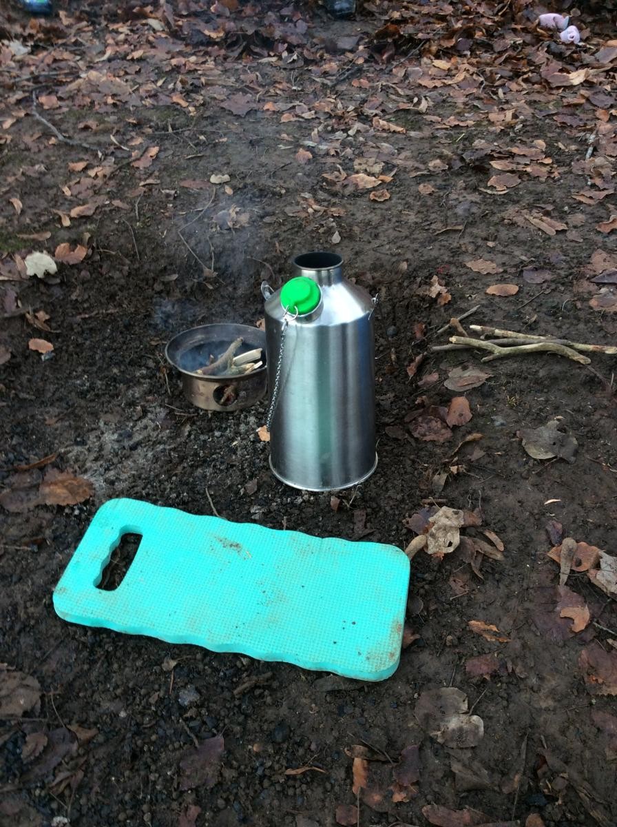 We used the Kelly kettle to boil some water...