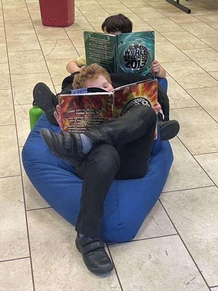 Enjoying World Book Day in Squirrels Club!