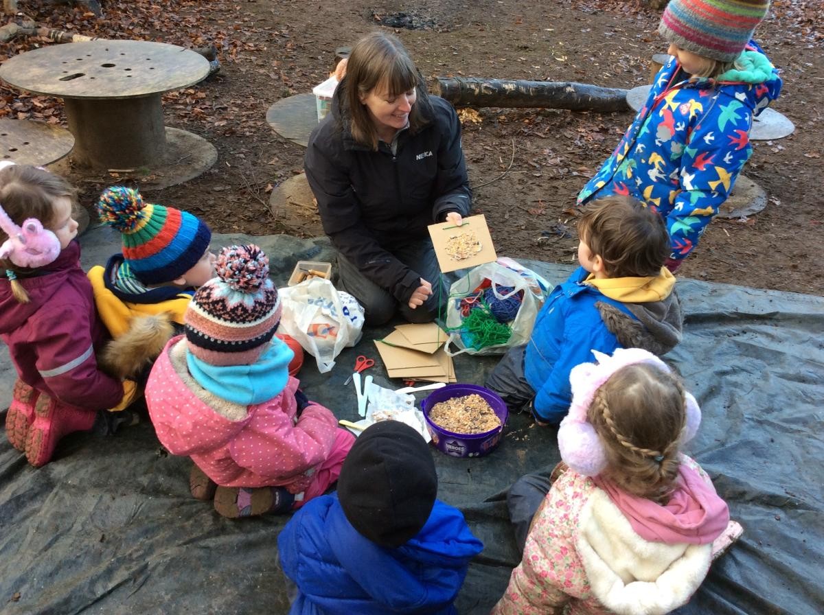 Week 3. As it is the RSPB Big Garden Bird Watch this weekend, Reception children made mosaic bird feeders.