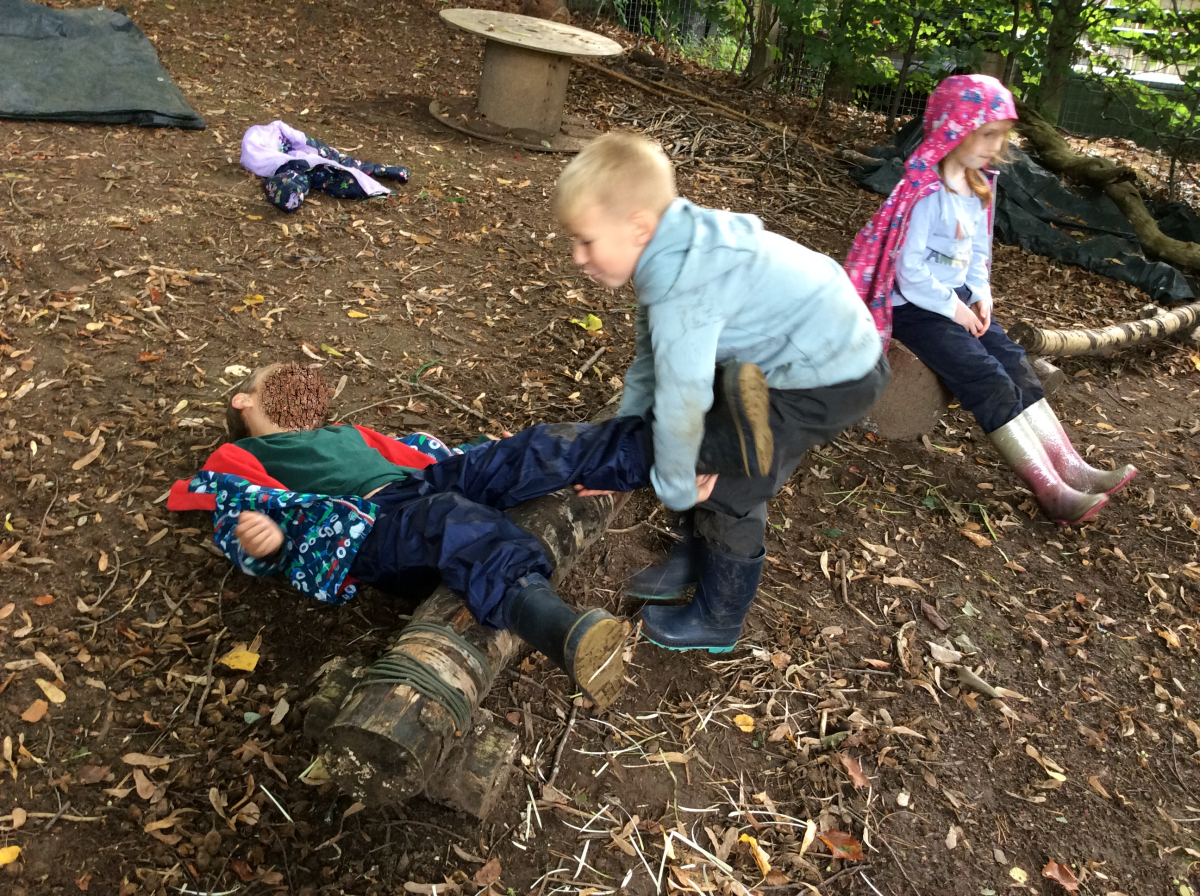 Whoops! When we fall off the logs our friends can help us!