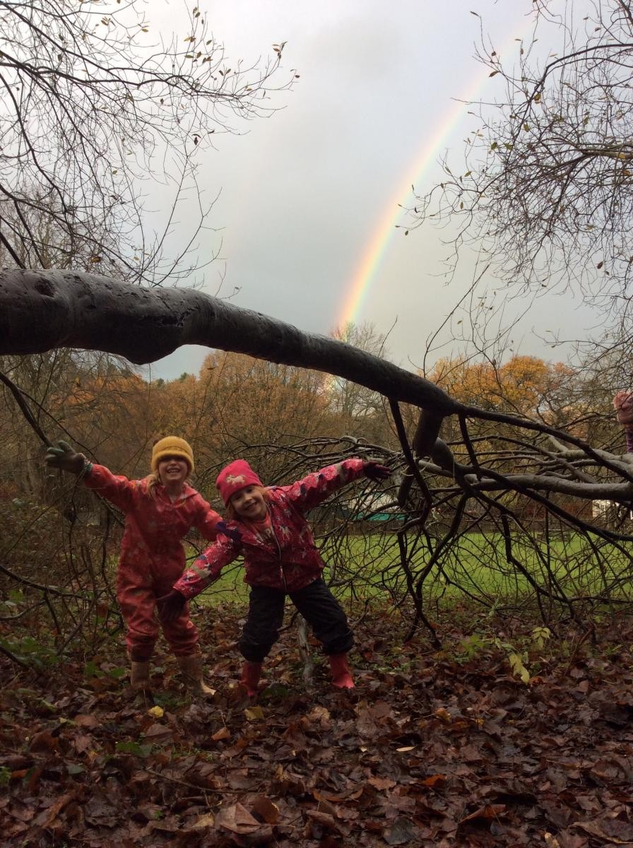 It was very wet and cold this afternoon, but we were treated to a fabulous rainbow towards the end of our session.