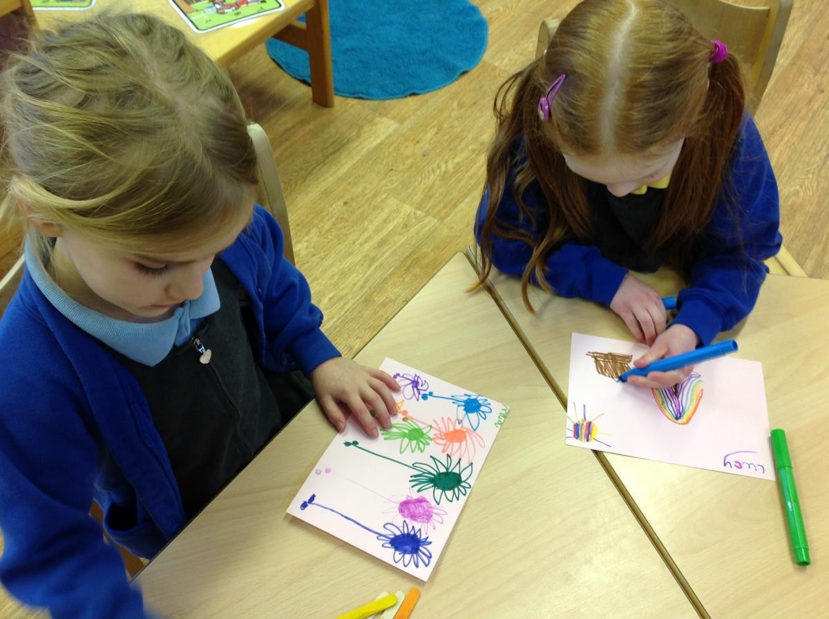 Designing welcome cards to show how we welcome people we meet.