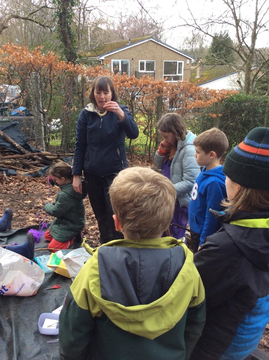 Some of us made a variety of different bird feeders.