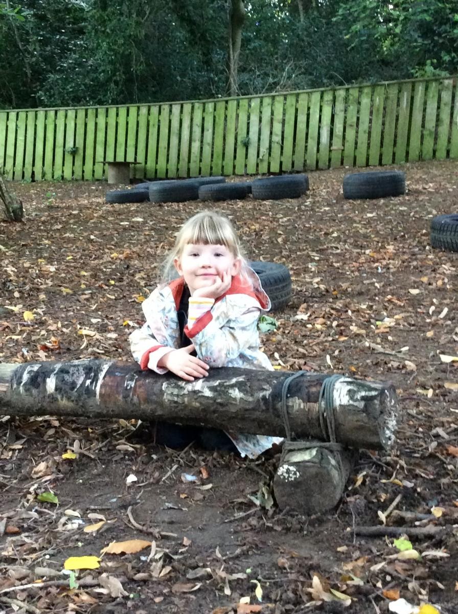 Waiting patiently to toast a marshmallow!