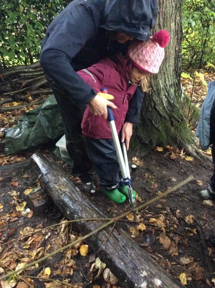 October 16th. Reception Class learned how to use the loppers today.