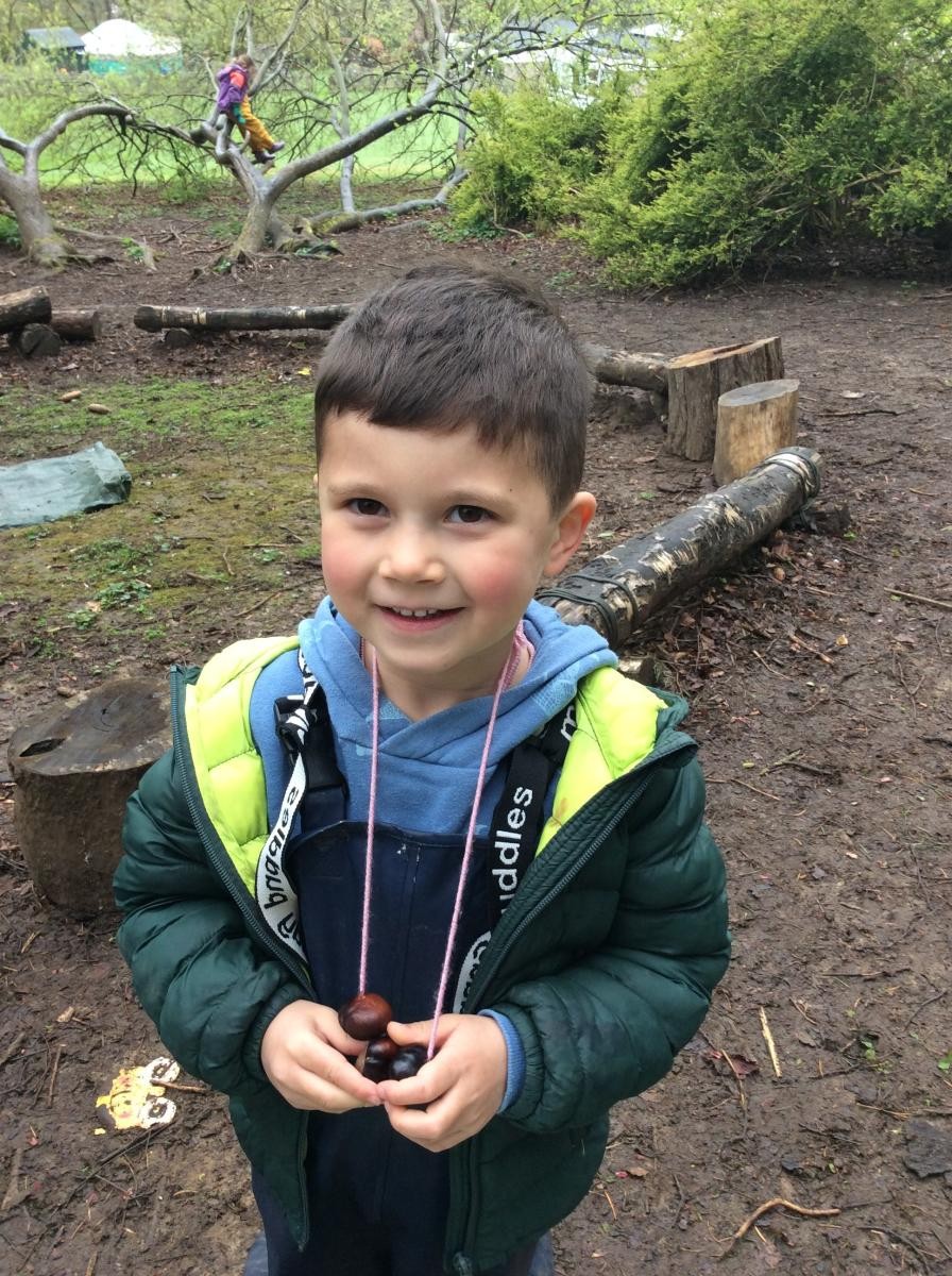 We made these fabulous conker necklaces!