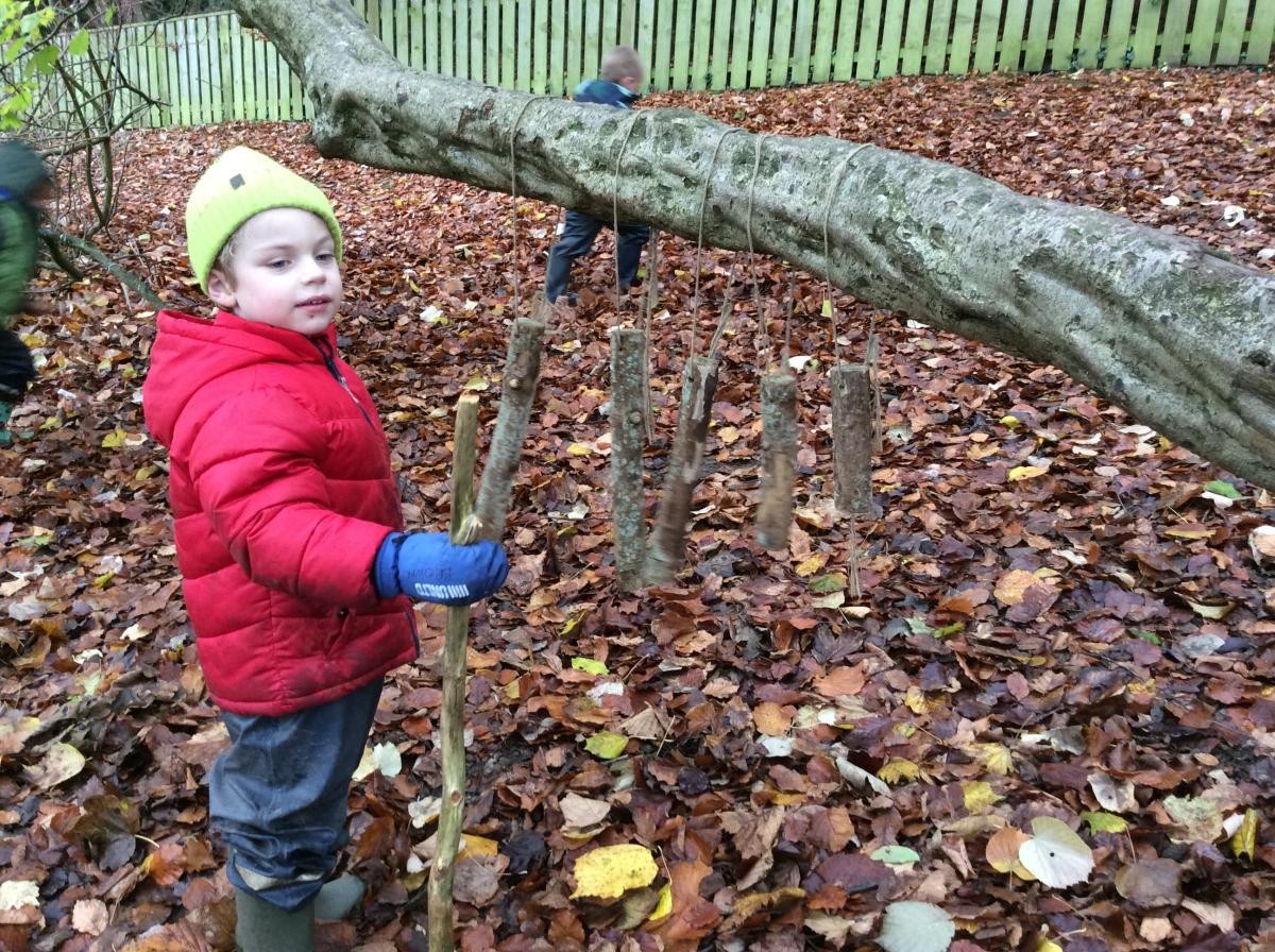 We enjoyed playing our wood xylophone.