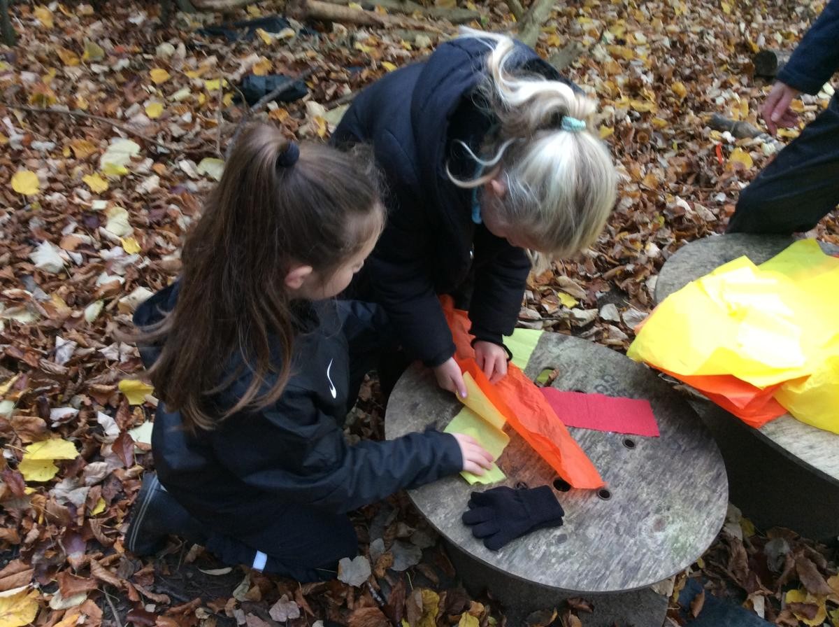 We like to help each other in Forest School.