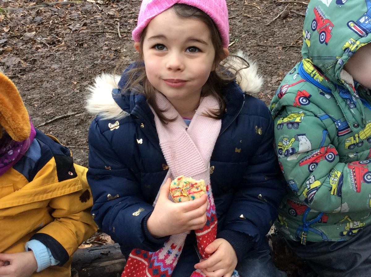 Snacks at Forest School. 