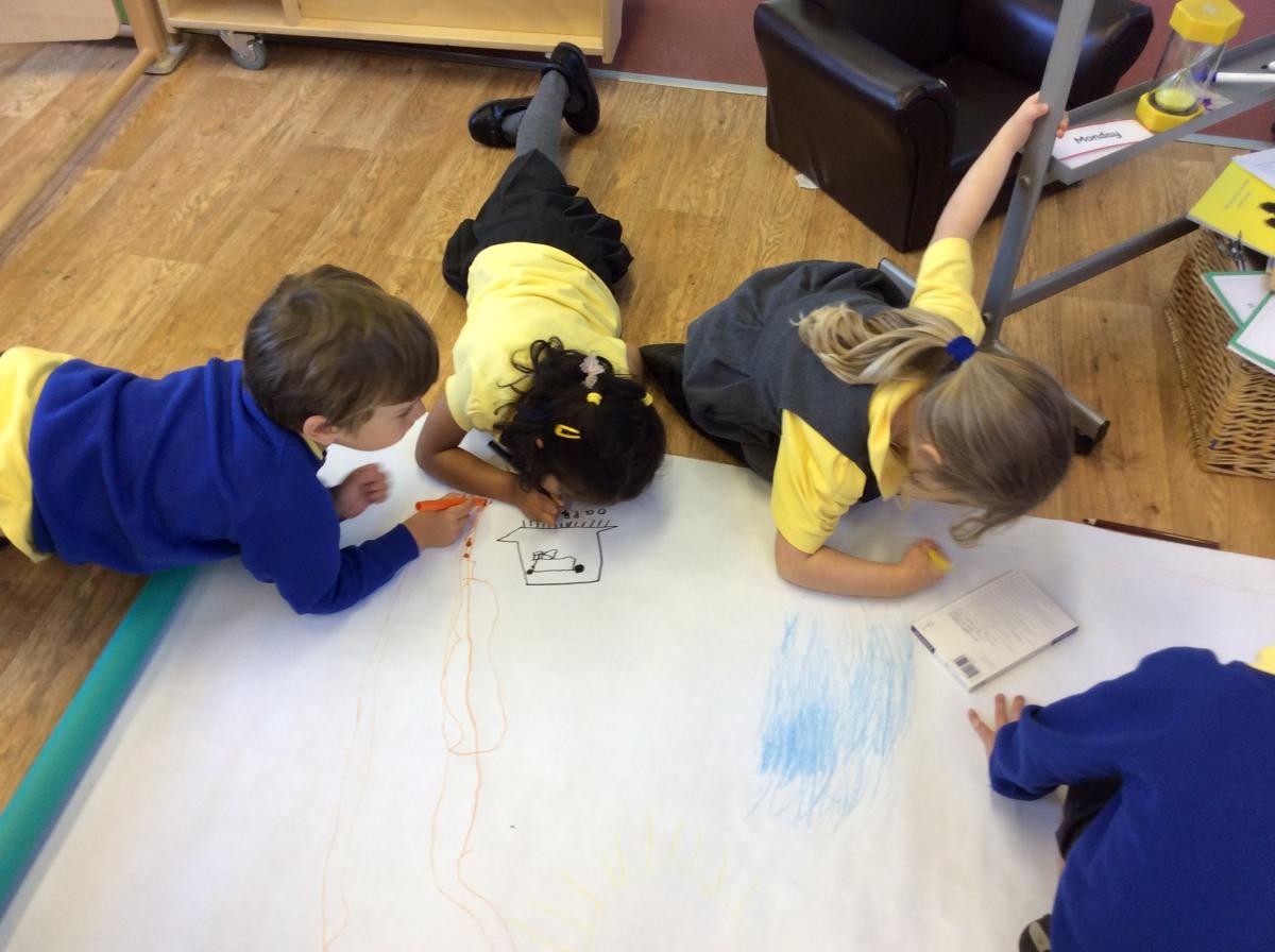 Drawing maps of our adventures.