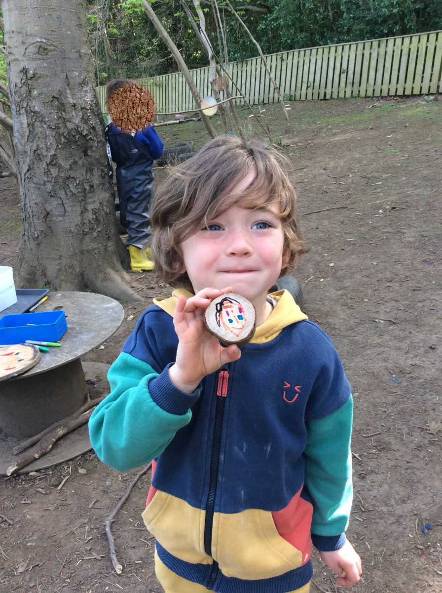 We were so pleased with our wood cookies and we loved using the bow saw to make them.