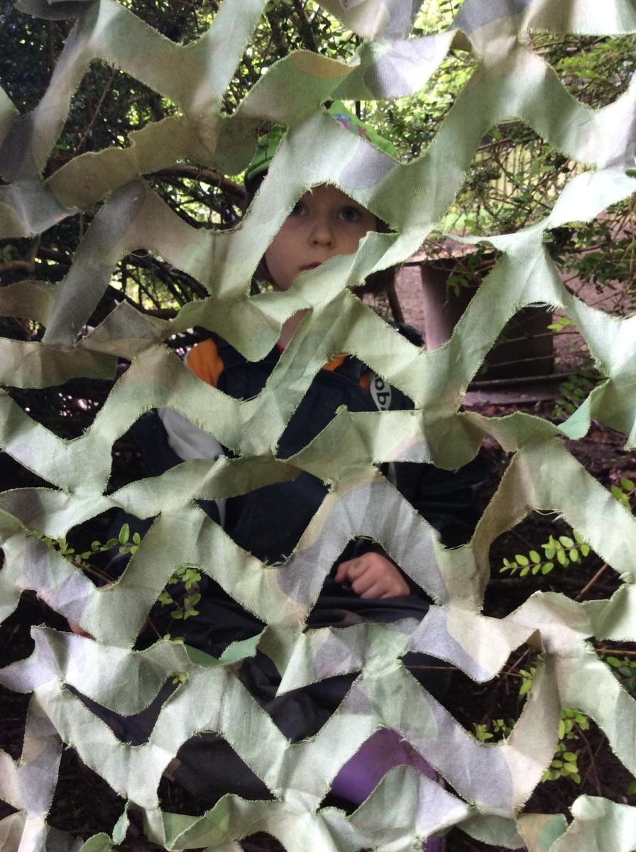 Can you spot someone hiding?