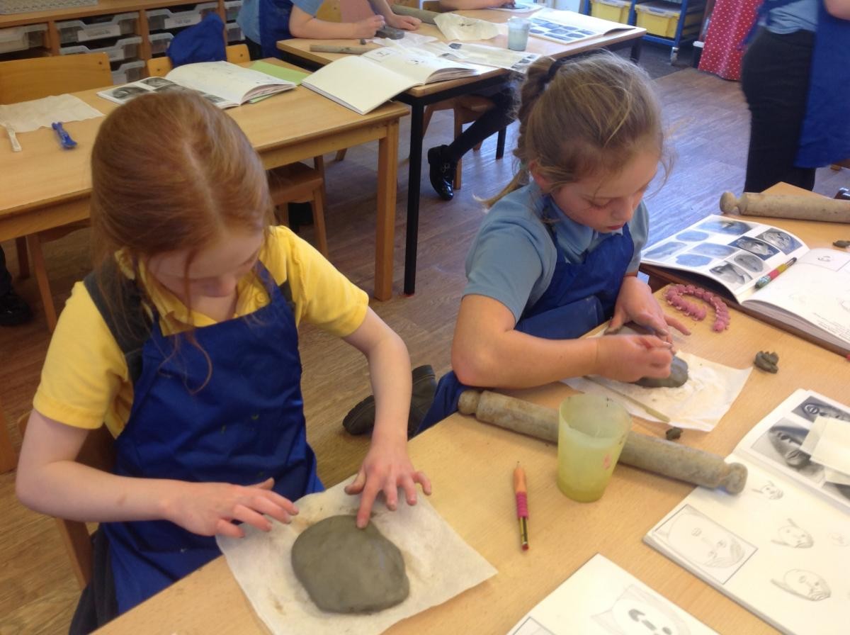 We put our ideas to the test, and used slip techniques to attach ear, nose and hair pieces. 