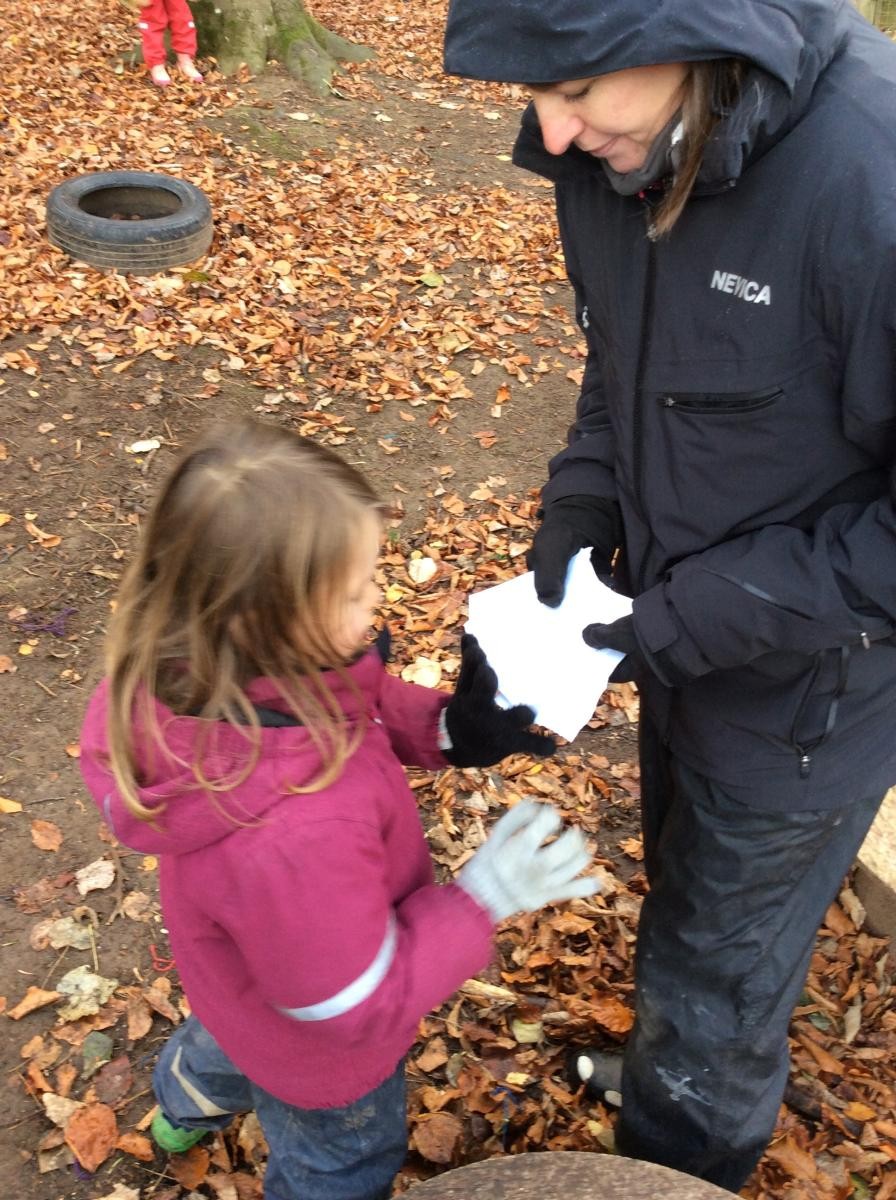 ...then we stood by a tree. If our tree number was picked, we were out. We kept going until we had a winner.