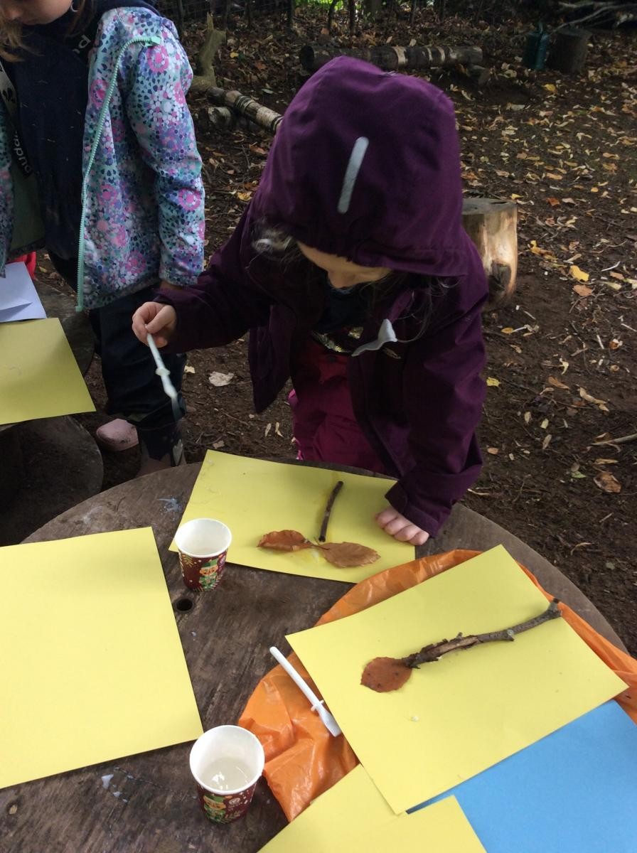 We also made some collages using natural materials.