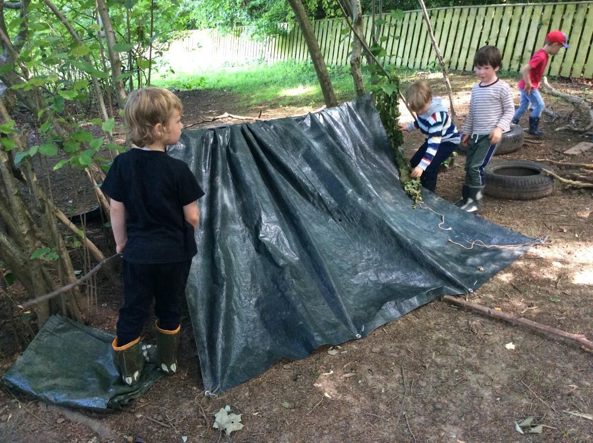 There was  a lot of den building happening this afternoon too.