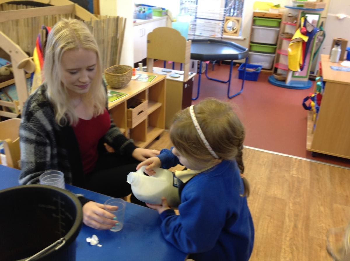 Becoming more independent in EYFS by preparing our own snack.