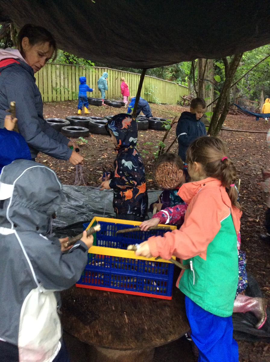 We headed to the woods to play and make some Forest Friends.
