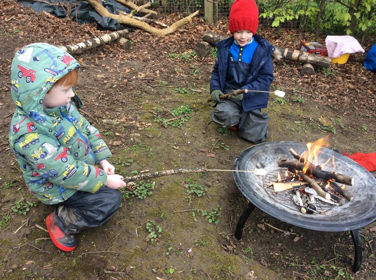 April 29th. Reception Class toasted marshmallows on the fire today.