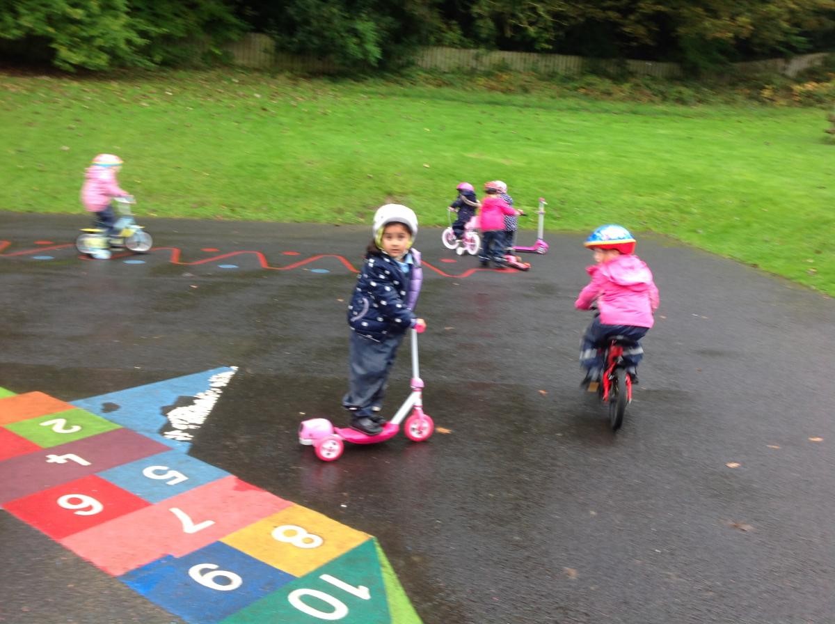 Scooting the day away in Reception