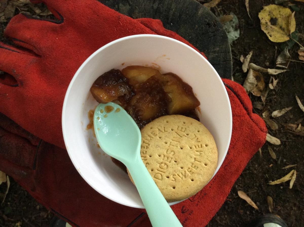 We served it with a crumbly biscuit.