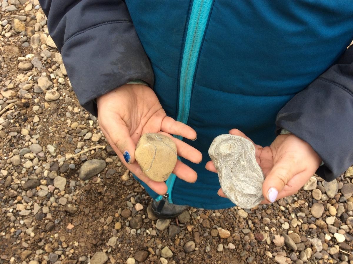 We found lots of interesting rocks.