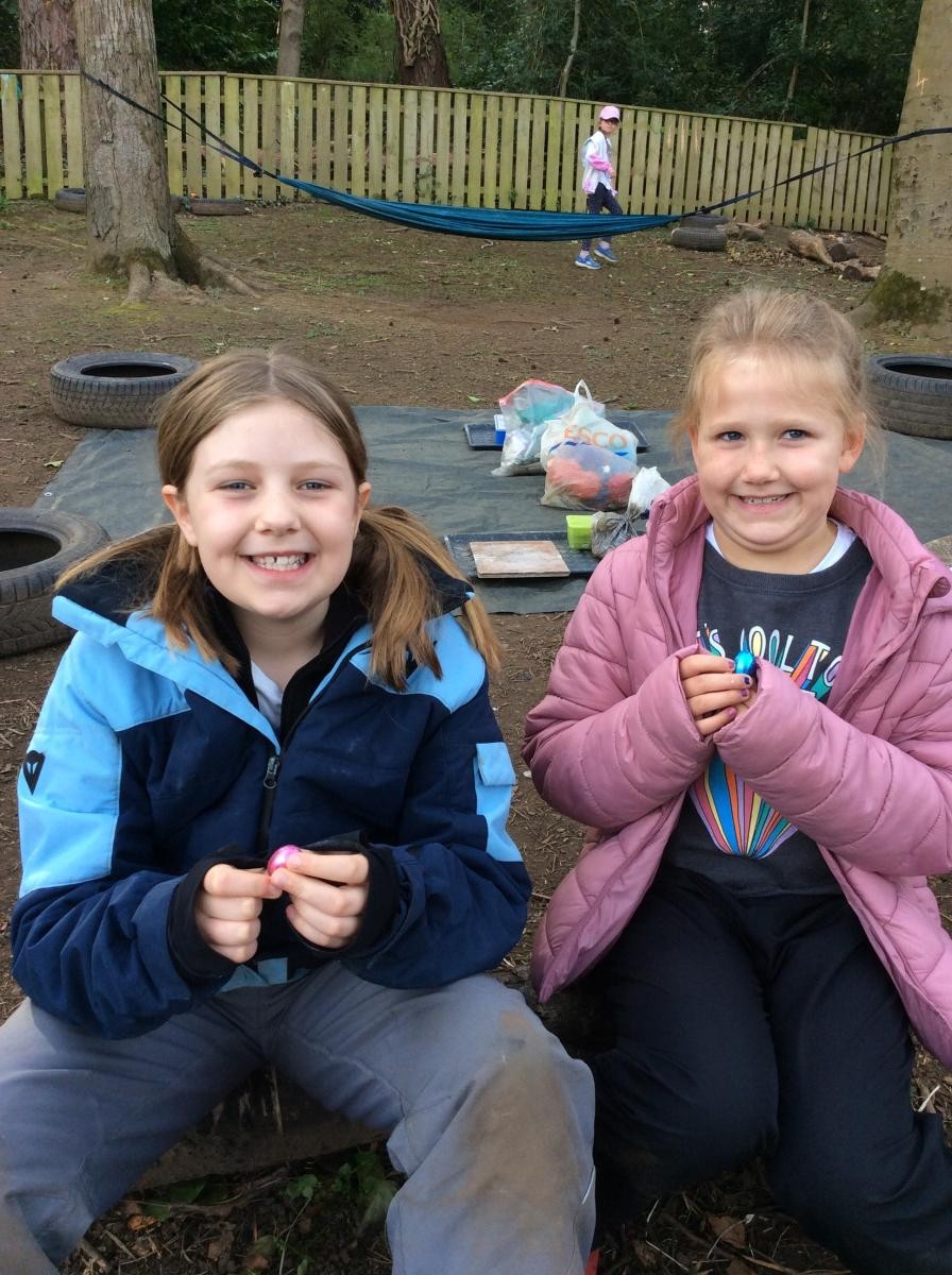 We had a chocolate Easter Egg hunt!