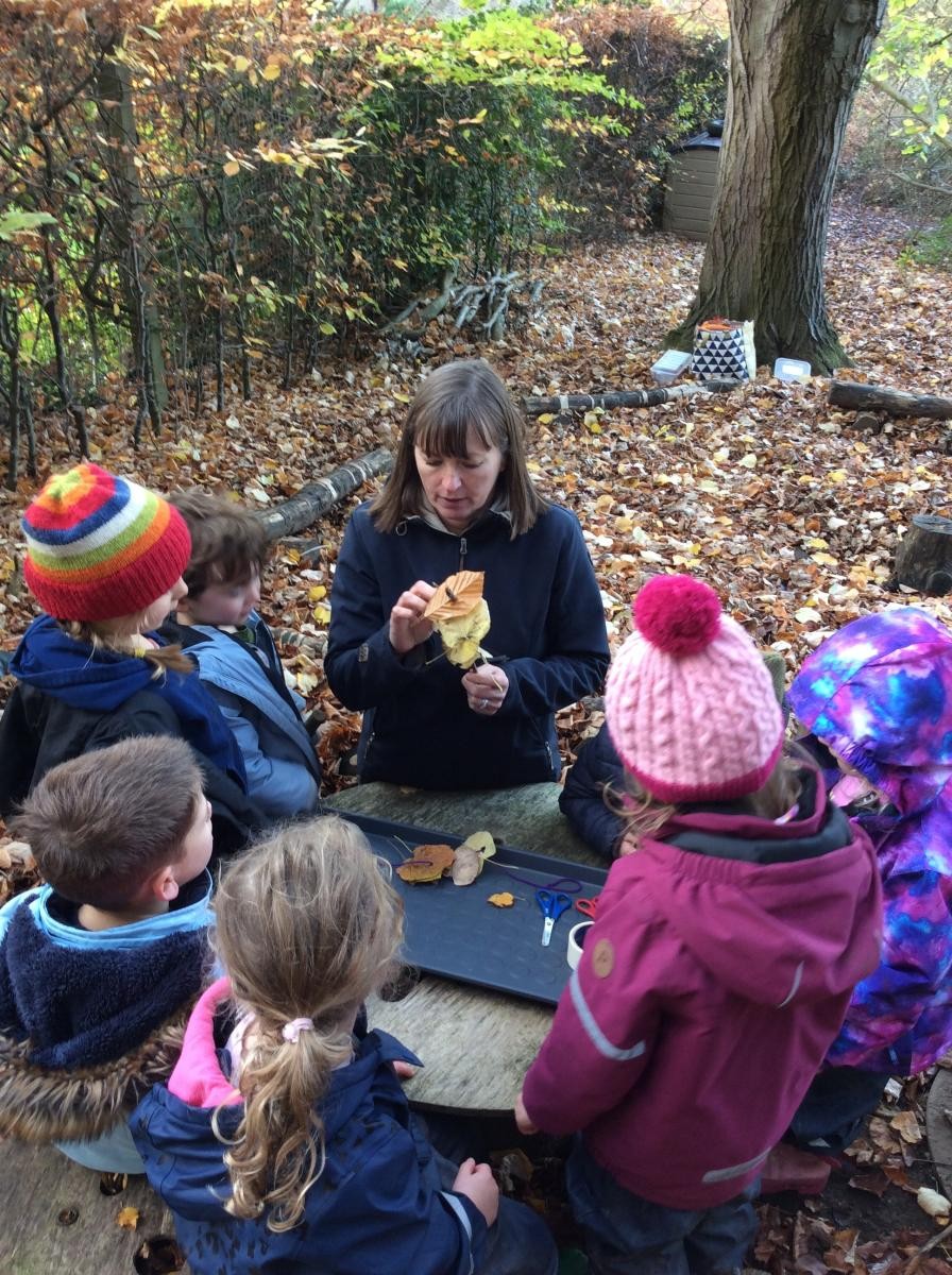 We looked at different things we could make with leaves.