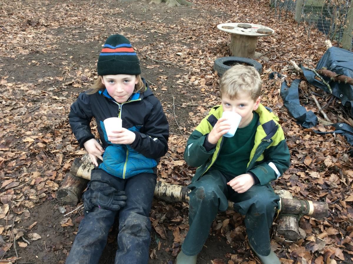 We enjoyed a warming hot chocolate.